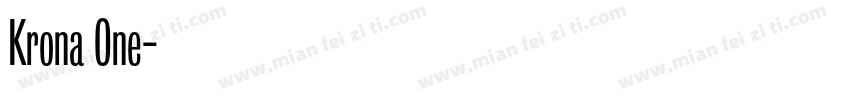 Krona One字体转换